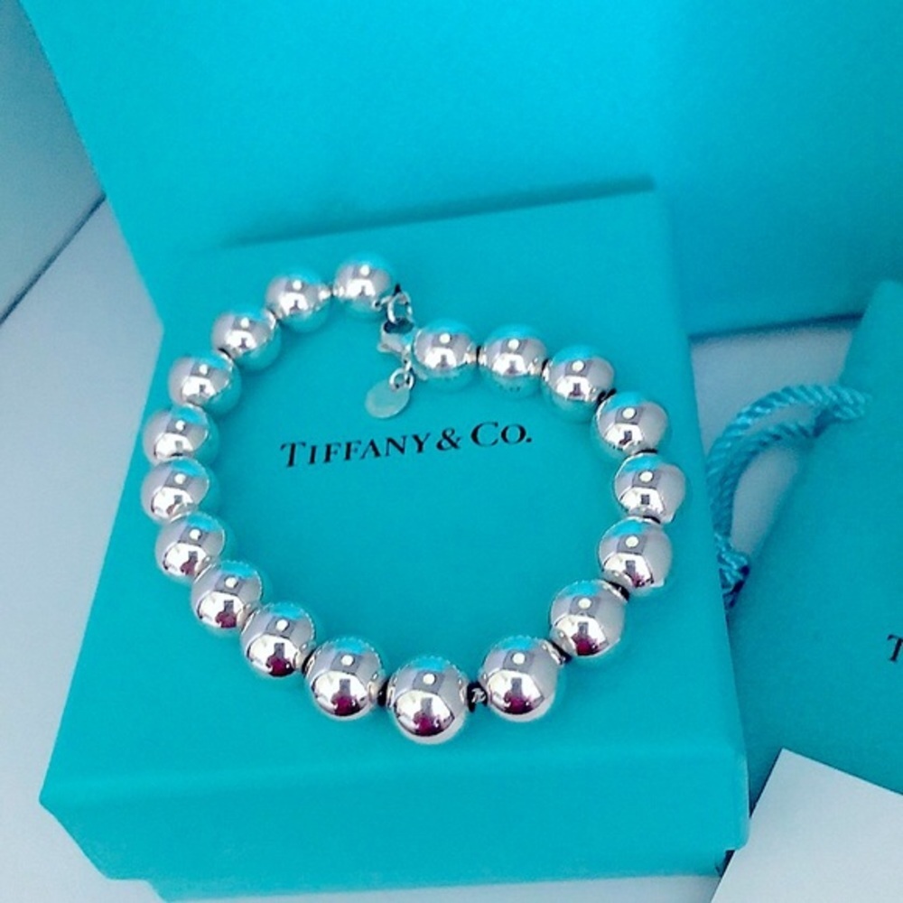 Tiffany & Co. 10mm Hardware Ball Bead Bracelet - Sterling Silver - 7 1/2”Length
